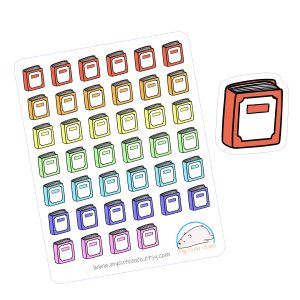 Cute Book Planner Stickers | Reading & Study Icons