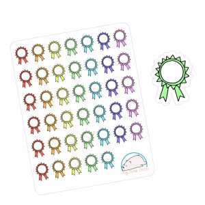 Colorful Medal Planner Stickers | Cute Badge Decals for Scrapbooking, Journaling, and Crafting