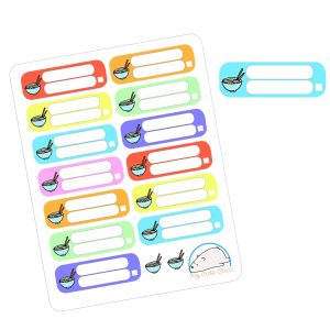 Colorful Meal Planner Stickers | Kitchen Organizing Accessories for Dining and Eating Tracker