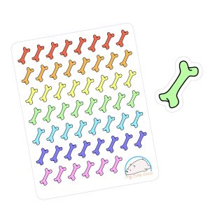 Adorable Bone Planner Stickers | Colorful Icons for Scrapbooking, Journaling, and Crafting