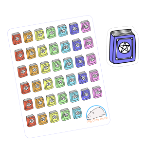 Adorable Book of Shadows Planner Stickers | Witchcraft Icons for Journaling, Scrapbooking, & Crafting