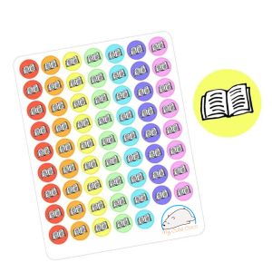 Colorful Book Planner Stickers | Study Accessories for Organization, Scrapbooks, Journals, and Creative Projects