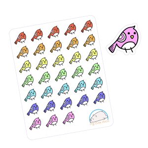 Cute Bird Planner Stickers | Adorable Animal Designs for Crafts and Scrapbooks