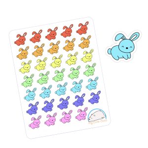 Cute Bunny Planner Stickers | Colorful Icons for Scrapbooking, Crafting, and Organizing
