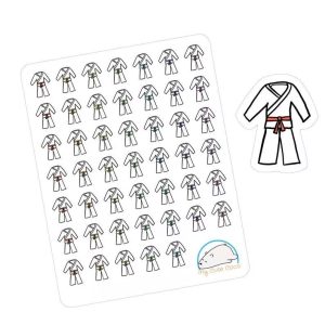 Martial Arts Planner Stickers | Aikido, Judo, Karate Designs for Scrapbooking and Journaling