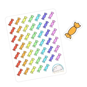Adorable Halloween Candy Planner Stickers | Scrapbooking Designs for Spooky Season Crafts