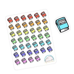 Cute Cookbook Planner Stickers | Colorful Organizing Icons for Kitchen Decoration