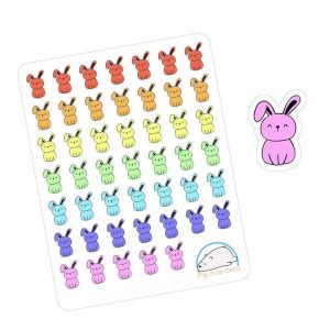 Cute Bunny Planner Stickers - Adorable Animal Icons for Scrapbooking, Organizing, Journaling, and Crafting