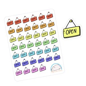 Colorful Open Word Planner Stickers | Creative Font Icons for Scrapbooking, Organizing, Journaling, and Crafting