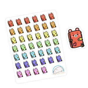 Adorable Bear Journal Planner Stickers | Cute Animal Stationery for Scrapbooking, Journaling, Crafting, and Calendars Organizing