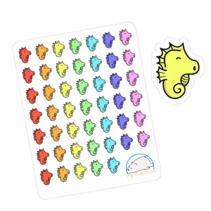 Cute Seahorse Planner Stickers | Adorable Sea Animals for Organizing, Scrapbooking, Crafting, and Journalling