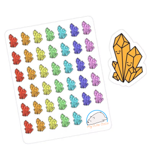 Adorable Crystal Planner Stickers| Cute Gem Decals for Organizing, Scrapbooking, Crafting, and Journaling