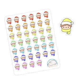 Cute Christmas Gnome Planner Stickers | Adorable Festive Decor for Scrapbooks, Organizers, Diaries, Journals, and Projects