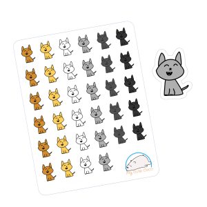 Adorable Cat Planner Stickers | Cute Animal Pet Decals for Scrapbooks, Organizers, Journals, Diaries, and Crafts by Viviane