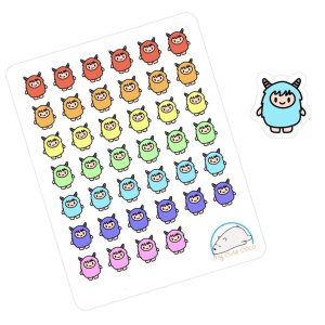 Adorable Bigfoot Planner Stickers | Cute Mythical Creatures for Scrapbooking, Journalling, and Creative Crafting