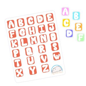 Adorable Alphabet Tiles Planner Stickers | Cute Letter Decals for Scrapbooking, Organizing, Journaling, and Crafting