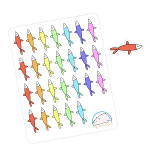 Cute Fish Planner Stickers | Adorable Animal for Scrapbooks, Organizers, Diaries, Journals, and Projects by Viviane