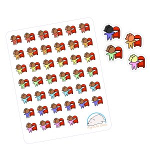 Adorable Girl Mailing Planner Stickers | Cute Chore Icons for Scrapbooking, Journaling, Organizing, and Creative Crafting
