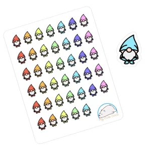 Cute Gnome Planner Stickers | Adorable Mythical Creature Decorations for Scrapbooking, Organizing, Journaling, and Crafting