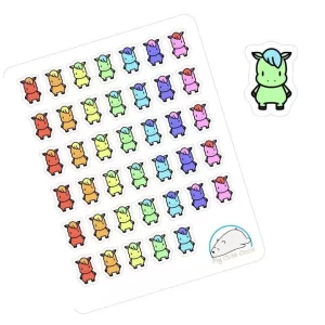 Adorable Horse Planner Stickers | Cute Magical Creature Decals for Organizing, Scrapbooking, Journaling, and Crafting