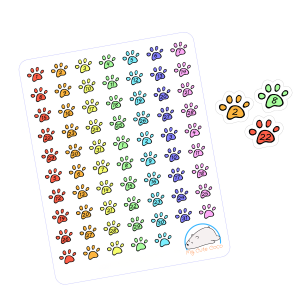 Adorable Paws Date Cover Planner Stickers | Colorful Countdown Icons for Dog Lovers, Scrapbooks, Organizers, Journals, Diaries, and Crafts