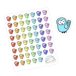 Cute Snowy Owl Stickers | Adorable Animal Icons for Scrapbooking, Planning, Organizing, and Creative Crafting