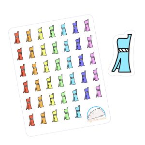 Adorable One Shoulder Dress Planner Stickers | Cute Clothing Icons for Organizing, Scrapbooking, Journaling, and Crafting