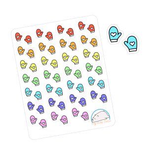 Adorable Mittens Planner Stickers | Cute Clothing Accessories Decors for Scrapbooking, Planning, Organizing, and Creative Crafting