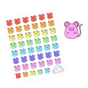 Cute Mice Planner Stickers | Adorable Animal Icons for Organizers, Planners, Scrapbooks, and Creative Crafts