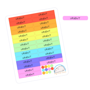 Header with Urgent Text Planner Stickers |Headers & Boxes Decor for Scrapbooking, Organizing, Journaling, and Crafting