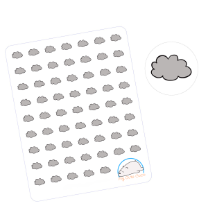 Cute Dark Cloud Planner Stickers | Adorable Weather Decals for Scrapbooks, Organizers, Journals, Diaries, and Creative Crafts