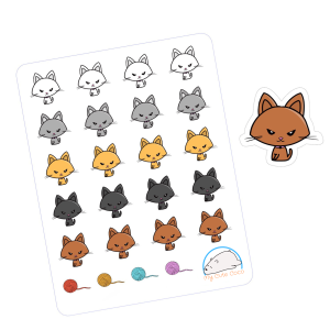 Cute Hand-Drawn Cat Planner Stickers | Adorable Animal & Pet Decor for Scrapbooking, Journaling, Crafting, and Organizing