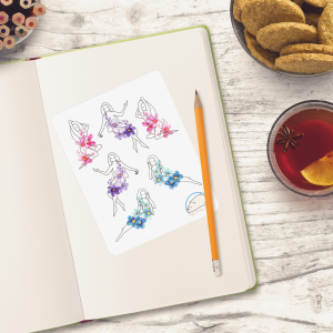 Vibrant Flower Spirits Planner Stickers | Creative Floral Decals for Scrapbooks, Organizers, Diaries, Journals, & Creative Projects