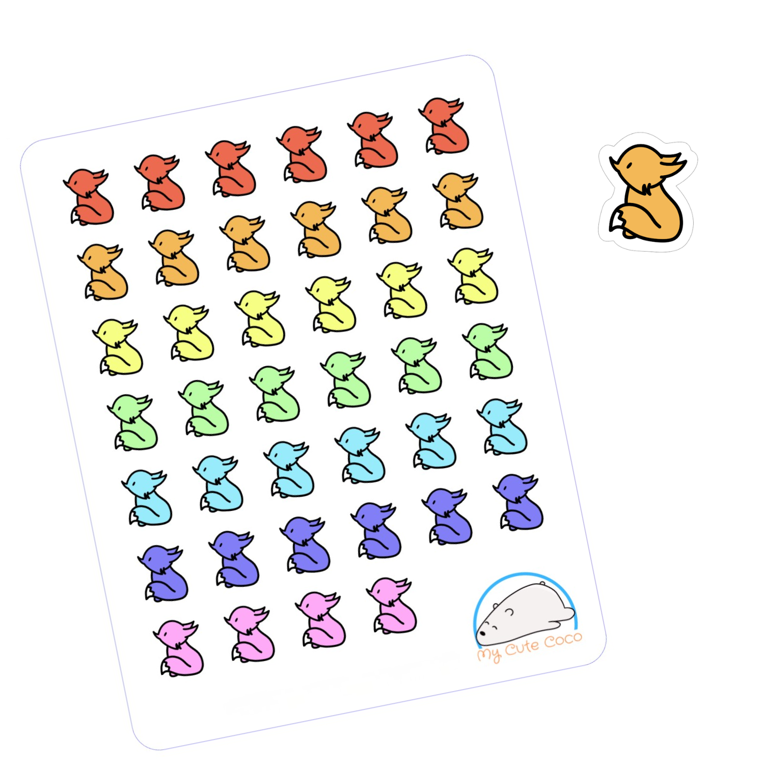 Cute Fox Planner Stickers | Adorable Wildlife Animal Icons for Scrapbooks, Organizers, Journals, Diaries, and Creative Crafts
