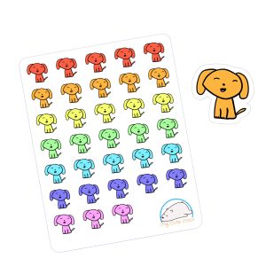 Adorable Dog Planner Stickers by Viviane | Cute Animal and Pets Icons for Scrapbooking, Journaling, Organizing, and Creative Projects