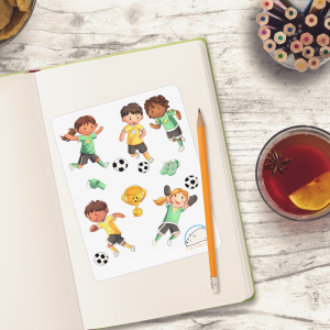 Adorable Soccer Player Planner Stickers | Cute Sports Decor for Scrapbooks, Organizers, Journals, Diaries, and Creative Crafts