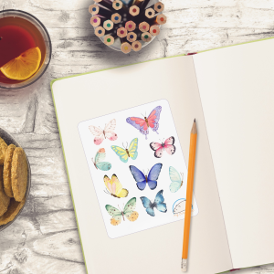 Vibrant Butterflies Planner Stickers | Creative Animal Insect Icons for Scrapbooks, Organizers, Journals, Diaries, and Creative Crafts