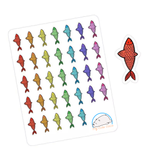 Cute Kawaii Fish Planner Stickers by Athina | Adorable Animal Decor for Scrapbooking, Journaling, Crafting, and Organizing