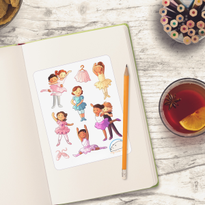 Cute Ballet Dancer Planner Stickers | Adorable People Dancing Icons for Scrapbooks, Journals, Organization, Crafts, and Projects