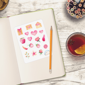 Lovely Valentine's Day Planner Stickers | Romantic Celebratory Decals for Scrapbooks, Organizers, Journals, and Creative Crafts
