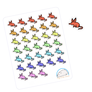 Cute Bilby Planner Stickers | Adorable Wild Animal Icons for Scrapbooks, Diaries, Journals, Organization, Crafts, and Projects