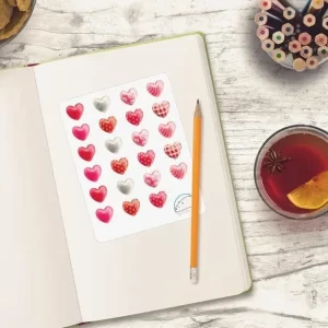 Romantic Valentine's Day Heart Planner Stickers | Lovely Valetine's Day Decor for Scrapbooking, Journaling, Organizing, and Crafting