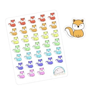 Cute Squirrel Planner Stickers | Adorable Woodland Animal for Scrapbooks, Organizers, Journals, Diaries, and Creative Crafts