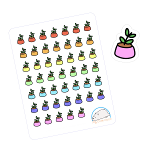 Adorable Plant Planner Stickers by Viviane | Cute Nature Icons for Scrapbooking, Organizing, Journaling, Crafting, and Projects