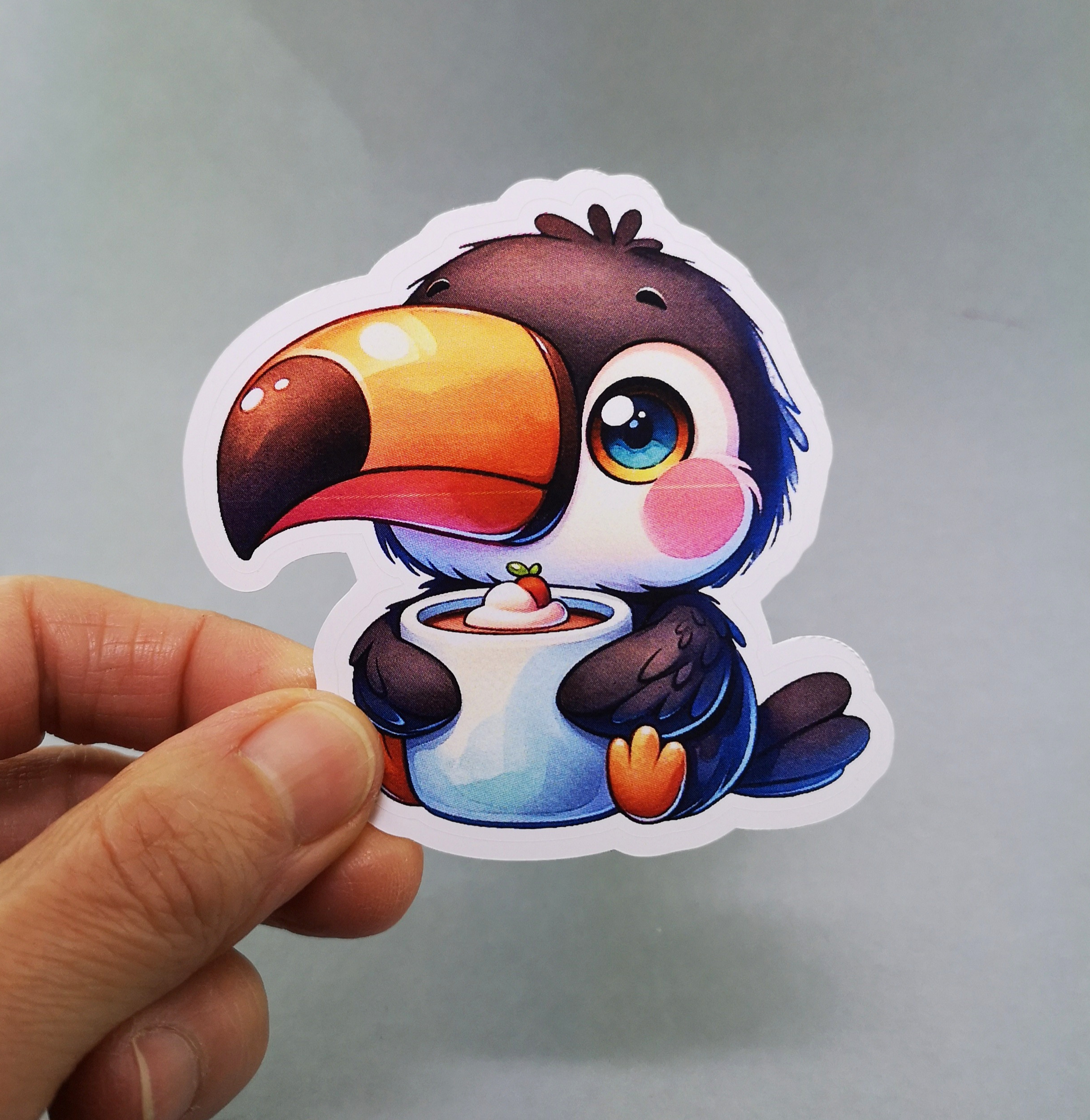 Vibrant Toucan Vinyl Decal - Adorable Durable Die-Cut Sticker for Laptops, Phones, Planners & Water Bottles - Image 2