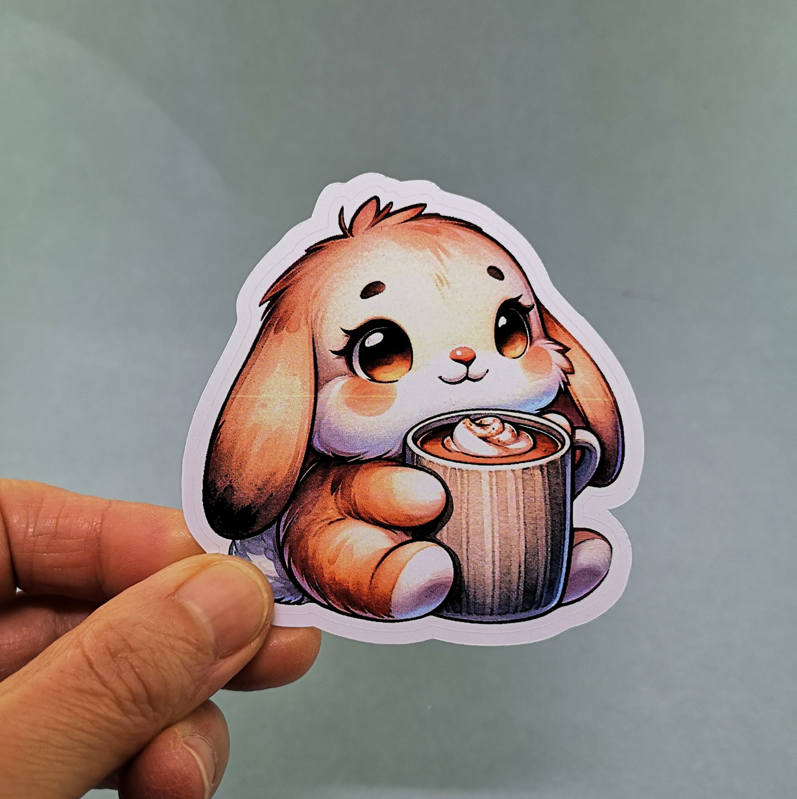 Adorable Bunny Vinyl Decal - Cute Weatherproof Pet Sticker for Phones, Laptops, Cars, Water Bottles & Animal Lovers - Image 2