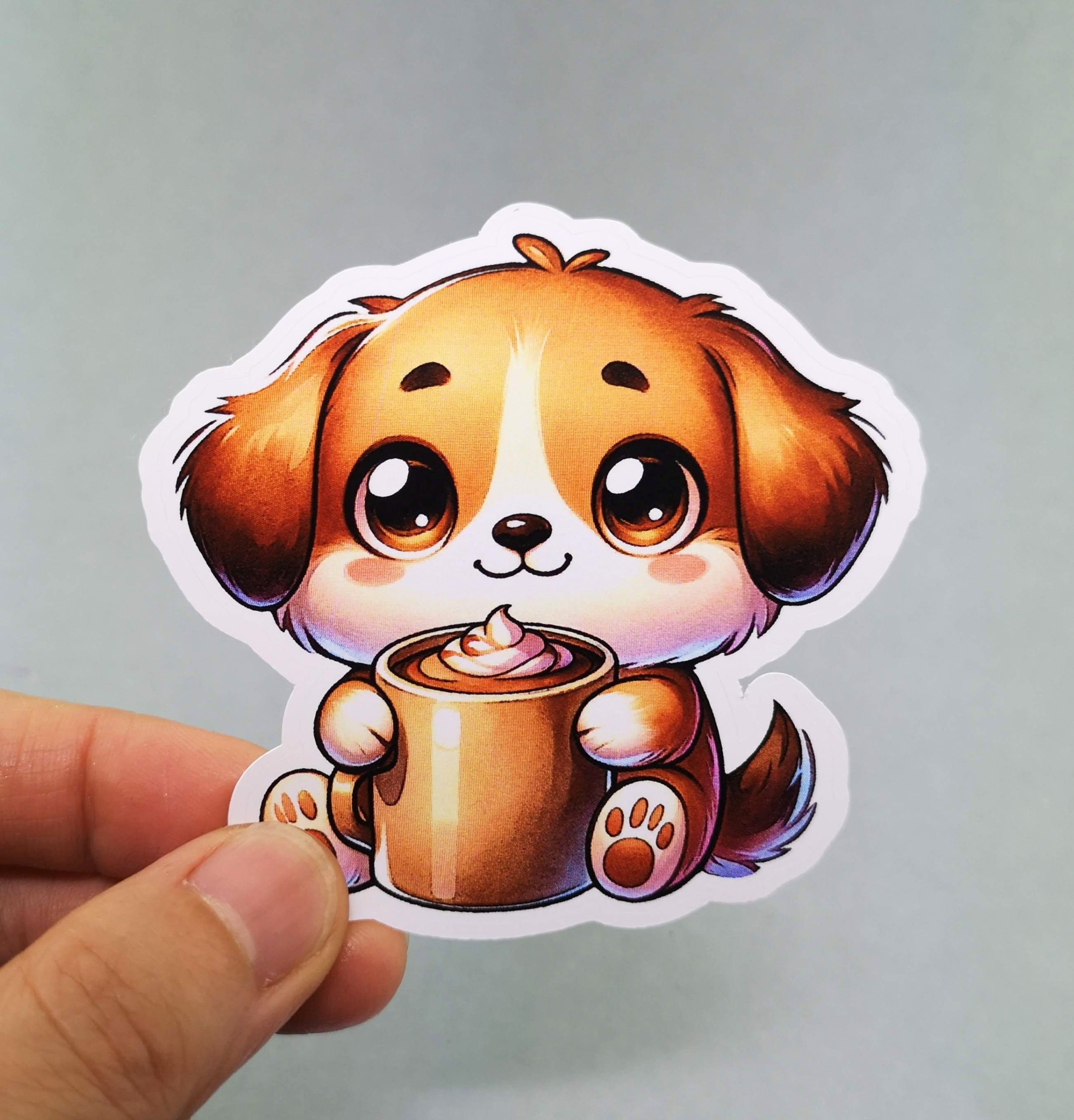 Cute Dog Vinyl Decal - Adorable Weatherproof Animal Sticker for Phones, Laptops, Cars, Water Bottles, Others & Dog Lovers - Image 2