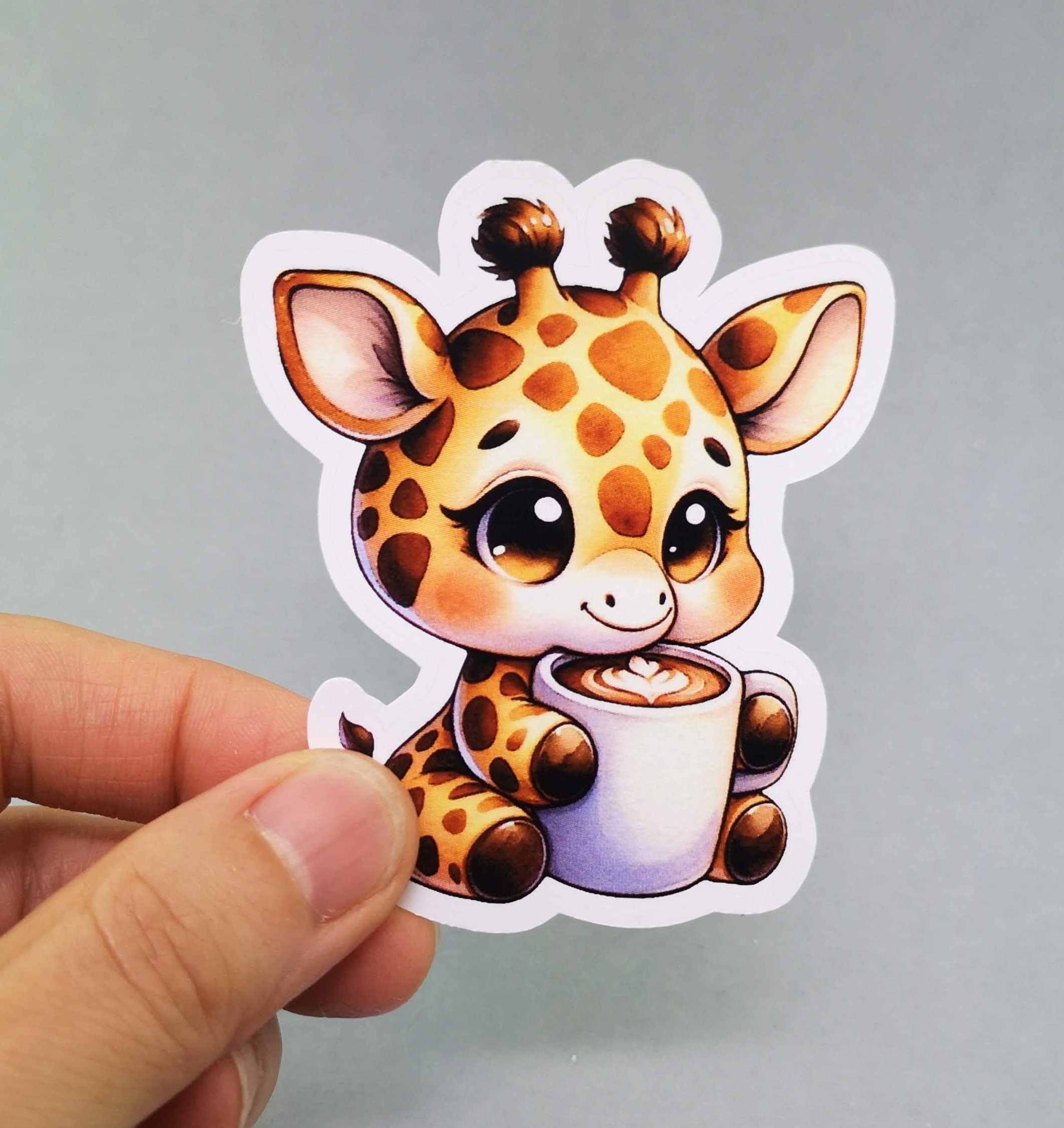 Adorable Giraffe Vinyl Decal - Cute Weatherproof Wildlife Animal Sticker for Phones, Laptops, Cars, Water Bottles & Others - Image 2