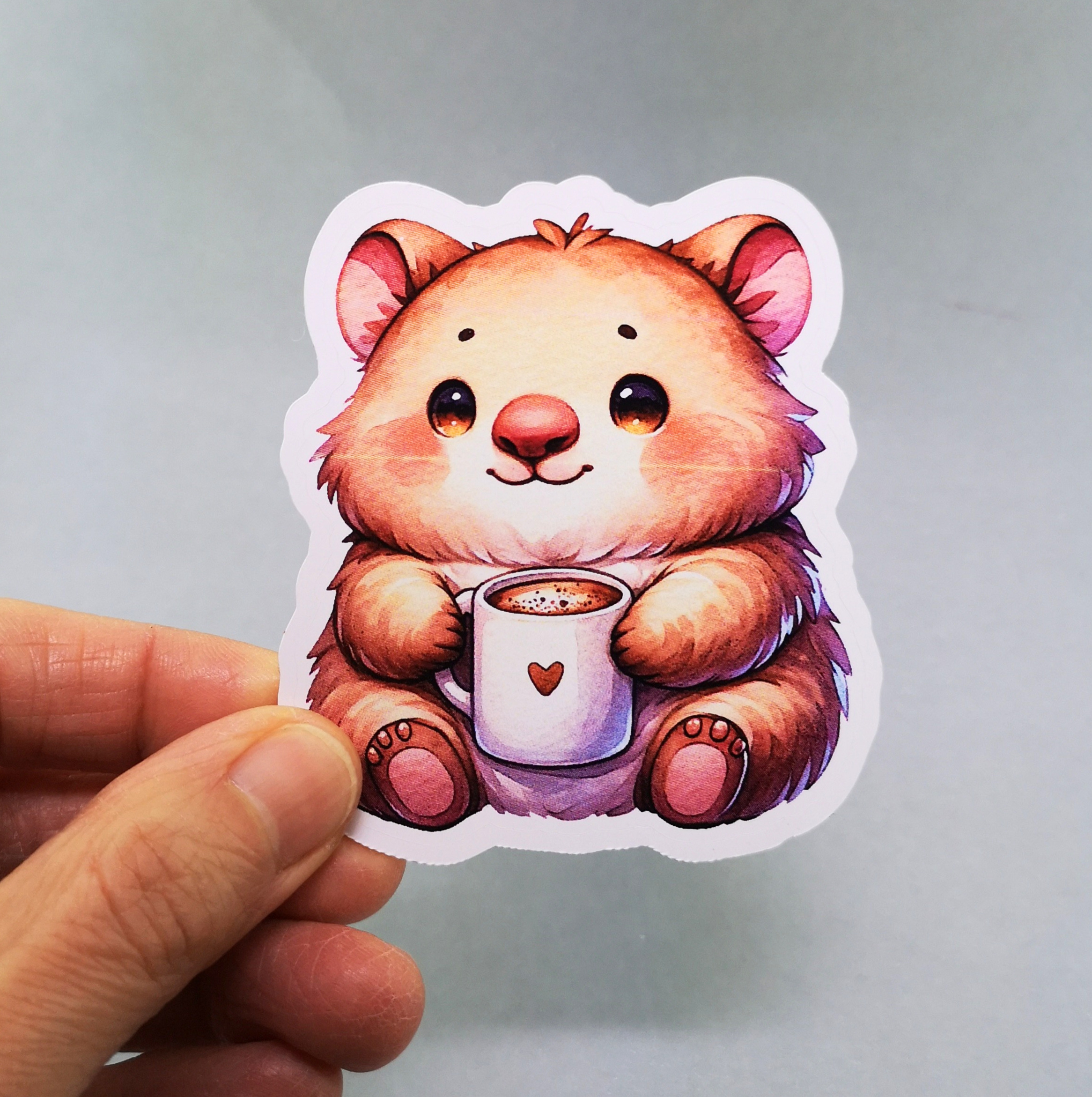 Adorable Wombat Vinyl Decal - Cute Weatherproof Animal Sticker for Phones, Laptops, Cars, Water Bottles & Others - Image 3