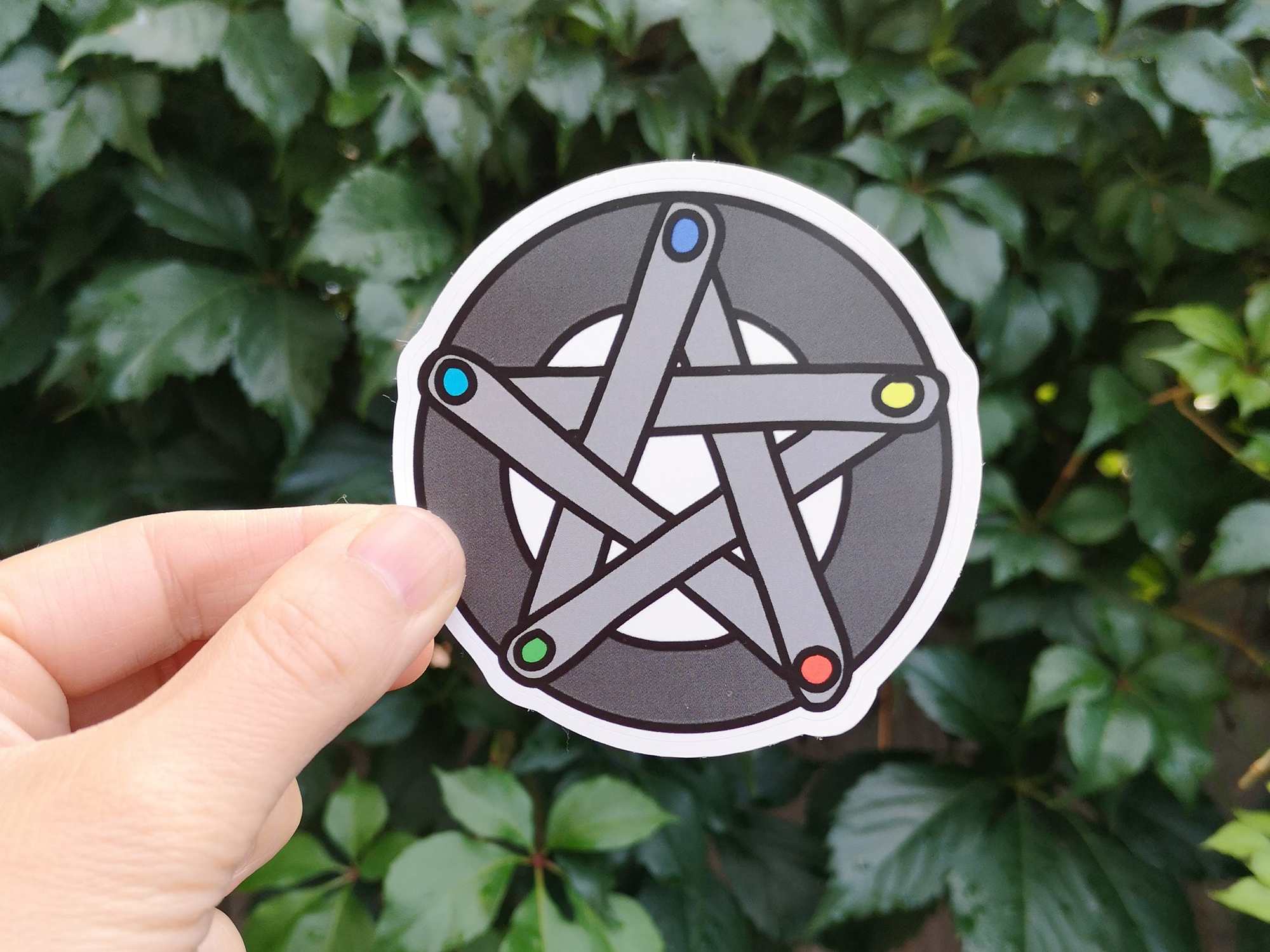 Creative Pentacle Vinyl Decal - Weatherproof Sticker for Phones, Laptops, Cars, Water Bottles & Others - Image 3